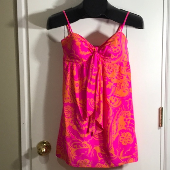 Lilly Pulitzer prints built in bra tank top XXS - Picture 3 of 8